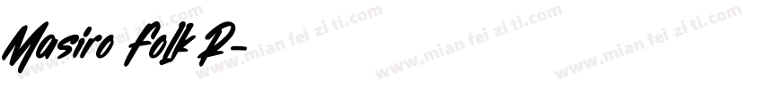 Masiro Folk R字体转换